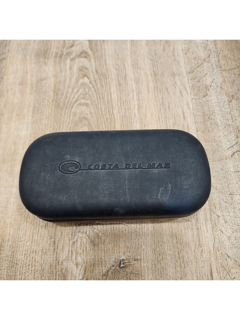 Costa Del Mar Sunglasses Hard Shell Case Black Rigid Embossed Logo